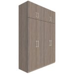 Tủ quần áo 4 buồng và ngăn trên chứa đồ TQA03
